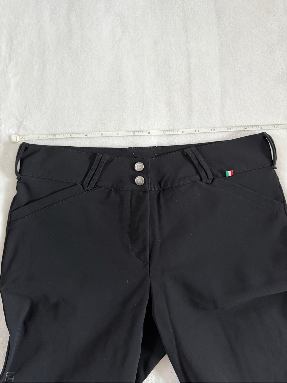 Black Equestrian Riding Breeches with Silicone Grip Panels - Picture 2 of 4